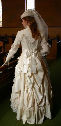 historical prairie wedding dress