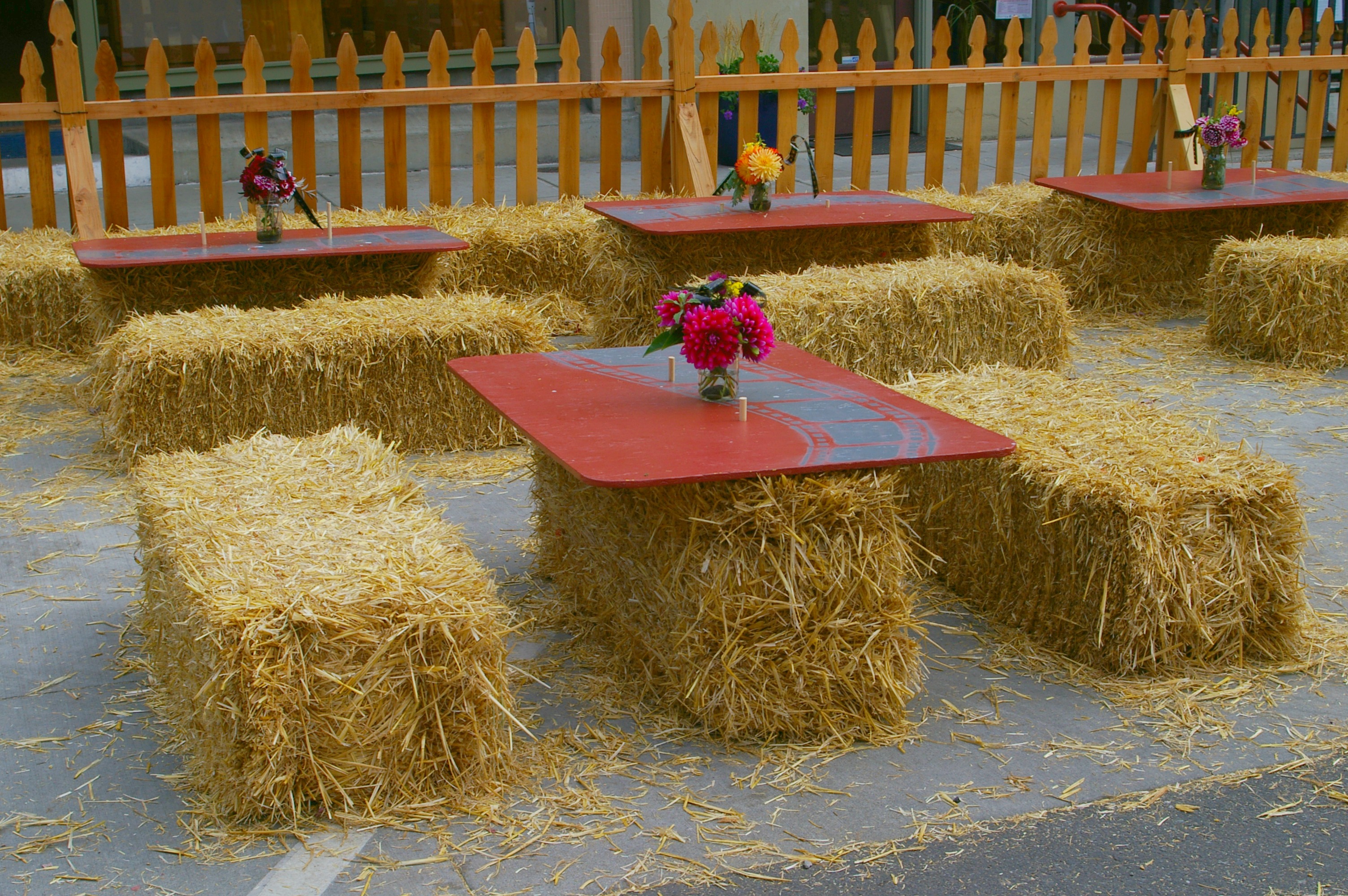 hay bale table